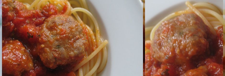 Spaghetti e polpetine