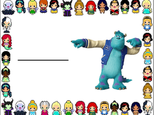 Étiquettes nominatives sur Disney : Monstres et Compagnie    James P Sulley Sullivan
