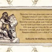 Blanche comme lys, rondeau, Guillaume de Machaut