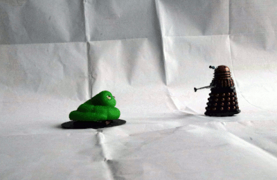 Dalek Versus Giant Green Worm !