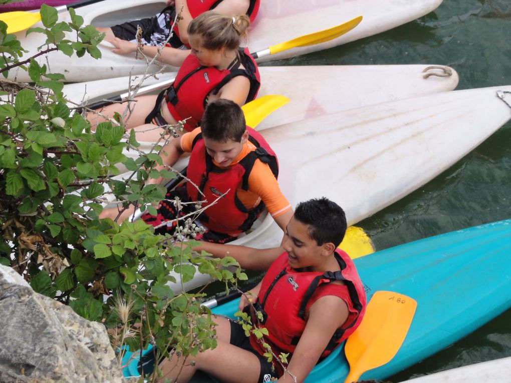 Sortie kayak au lac de Besse pour préparer le raid.