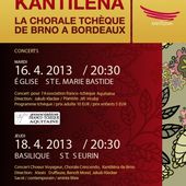 Concert Kantiléna, enfants tchèques, les 16 et 18 avril 2013, sur la CUB