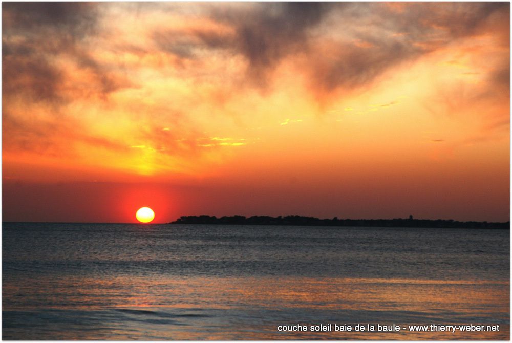 Couché de soleil baie de La Baule - Photos Thierry Weber Photographe de Mer Guérande La Baule