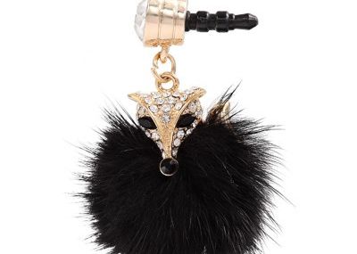 Fur fox iphone jack dust plug charm