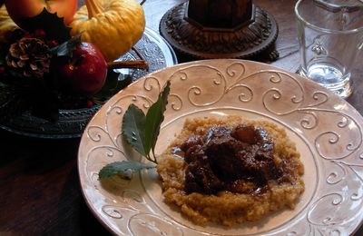 Quinoa risottata su stracotto al vino novello