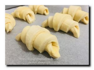 Croissants pâte feuilletée levée