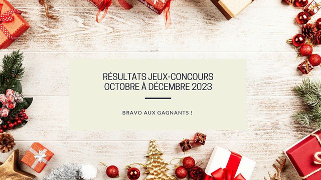 Résultats des jeux-concours 2023