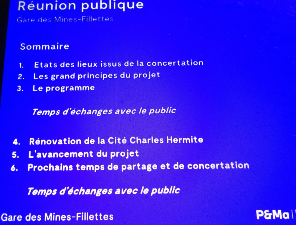 Gare des Mines-Fillettes : support de présentation de la réunion du 30 juin 2022. Document Paris & Métropole aménagement