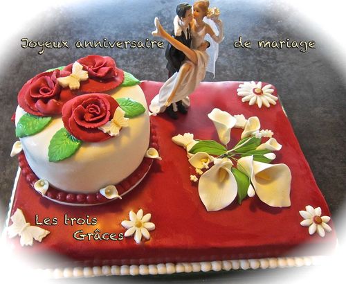 Gateau D Anniversaire De Mariage Les Trois Graces