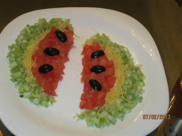 salade sous forme de pasthèque