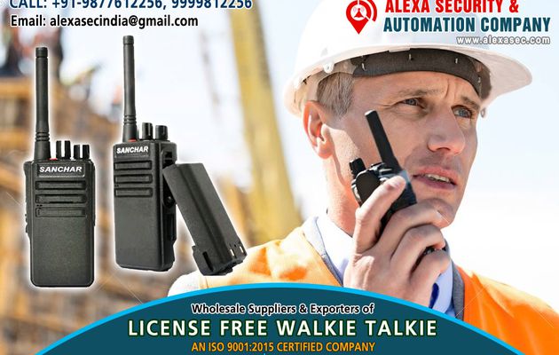 License Free Walkie Talkie suppliers dealers exporters distributors in Delhi, NCR, Noida, Punjab India +91-98776-12256 +91-99998-12256 http://www.alexasec.com
