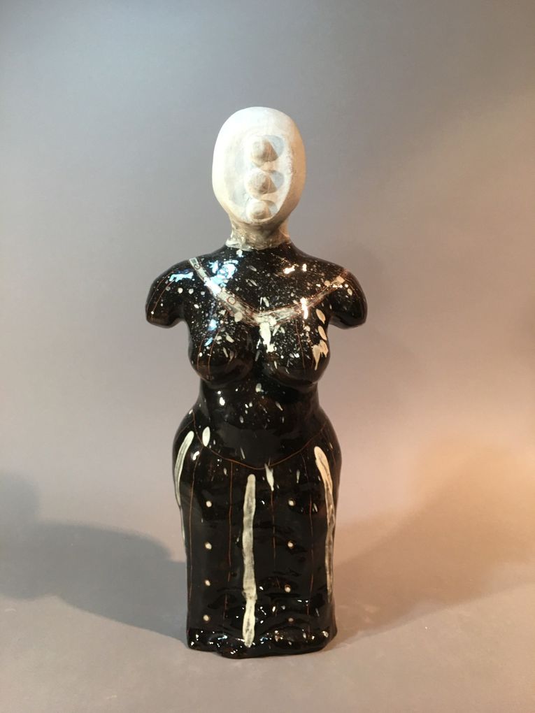 Femme Totem H 38 cm collection personnelle création 2016 