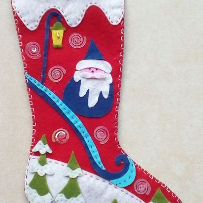 TERMINE : Projet chaussette de noël, quatrième chaussette faite