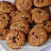 Cookies au beurre de cacahuètes et chocolat - Cuisine gourmande de Carmencita