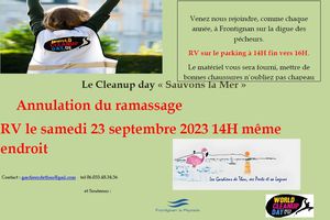 ANNULATION DU CLEANUP DAY cause mauvais temps