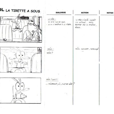Serie Ariol_storyboards de 4 mins_La tirette a sous