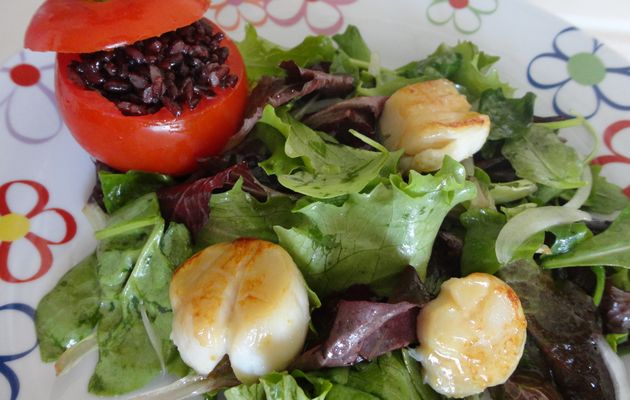 Salade aux noix st jacques