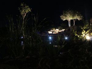 Bassin de nuit -Test des éclairages