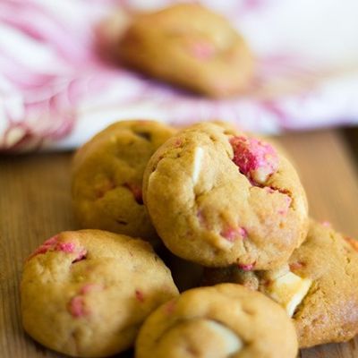 Cookies aux Chocolat Blanc et Pralines roses