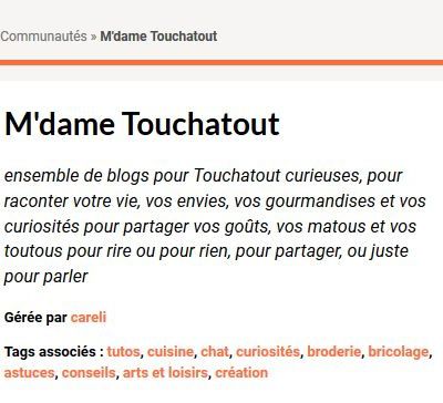 la communauté des m'dame touchatout