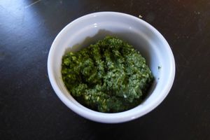 Pesto d'orties végétalien.