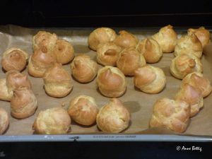 Choux salés au thon  et au jambon 