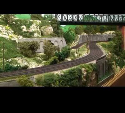 Train miniature HO Chalindrais ligne 2 (2ème réseau d'André Gay) vidéo 37