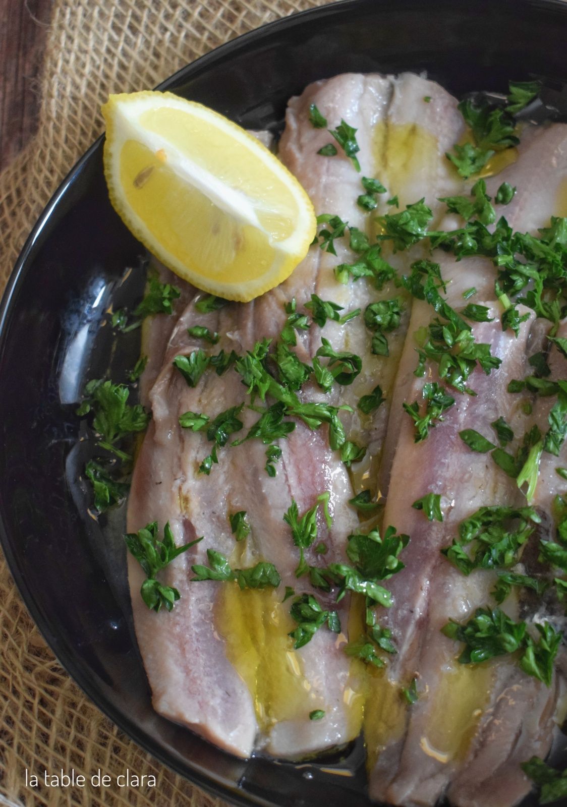 Filets sardine marinés citron