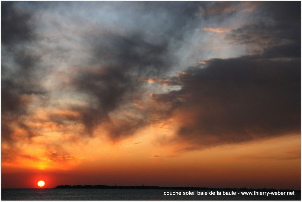 Couché de soleil baie de La Baule - Photos Thierry Weber Photographe de Mer Guérande La Baule