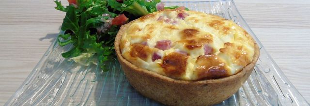 Quiches réalisées avec les Fonds de tartes au blé complet 3Toques