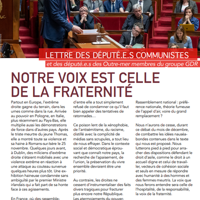 Notre voix est celle de la fraternité