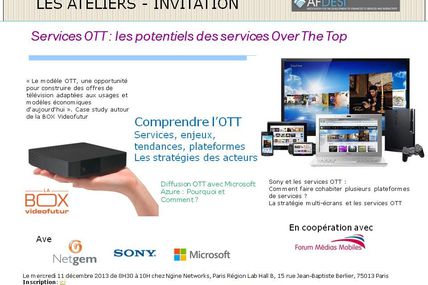 Services OTT : les potentiels des services Over The Top - 11 décembre 2013