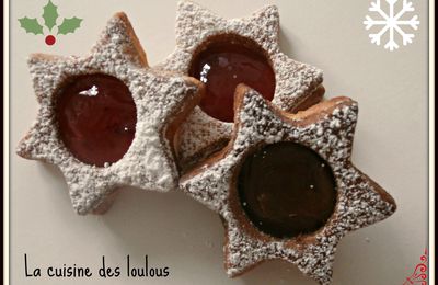 Sablés étoiles à la confiture et nutella