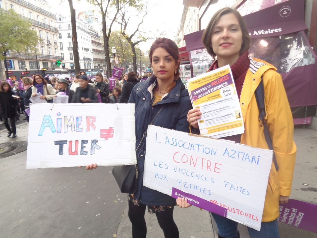 A associação Azmari numa Marcha contra os feminicídios e as violências contra as mulheres, em Paris em 23 de Novembro de 2019.