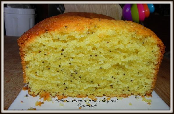 Cake au citron et graines de pavot