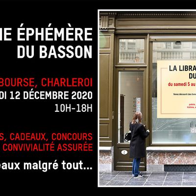 "Les Manuscrits de Tongres" (et bien d'autres!) seront présents à la Libraire Ephémère du Basson du 5 au 12 décembre 2020.