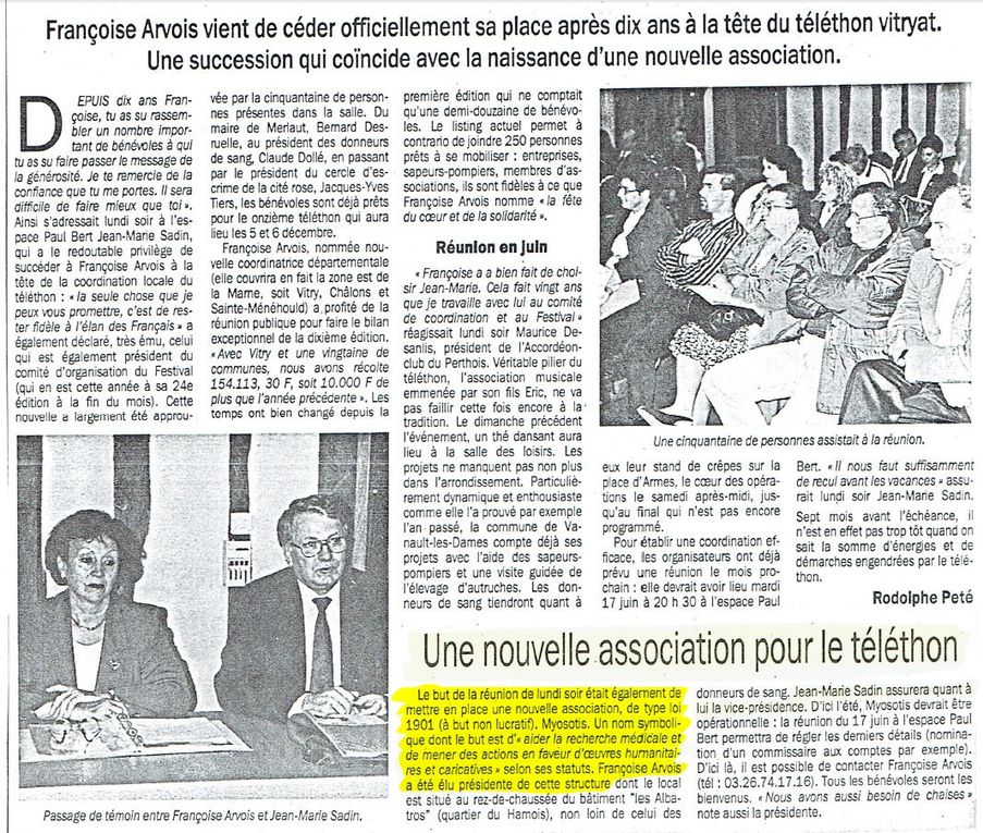 Myosotis, une association active pour la lutte contre le handicap.
Cet album regroupe les articles publiés par le quotidien L'UNION et parlant de nous.