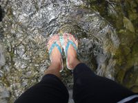 At last we arrived in Tapiyah Falls. The water was very called for me so I just contented myself in soaking my feet.