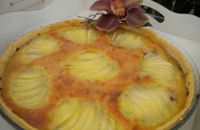 Tarte frangipane aux poires et chocolat