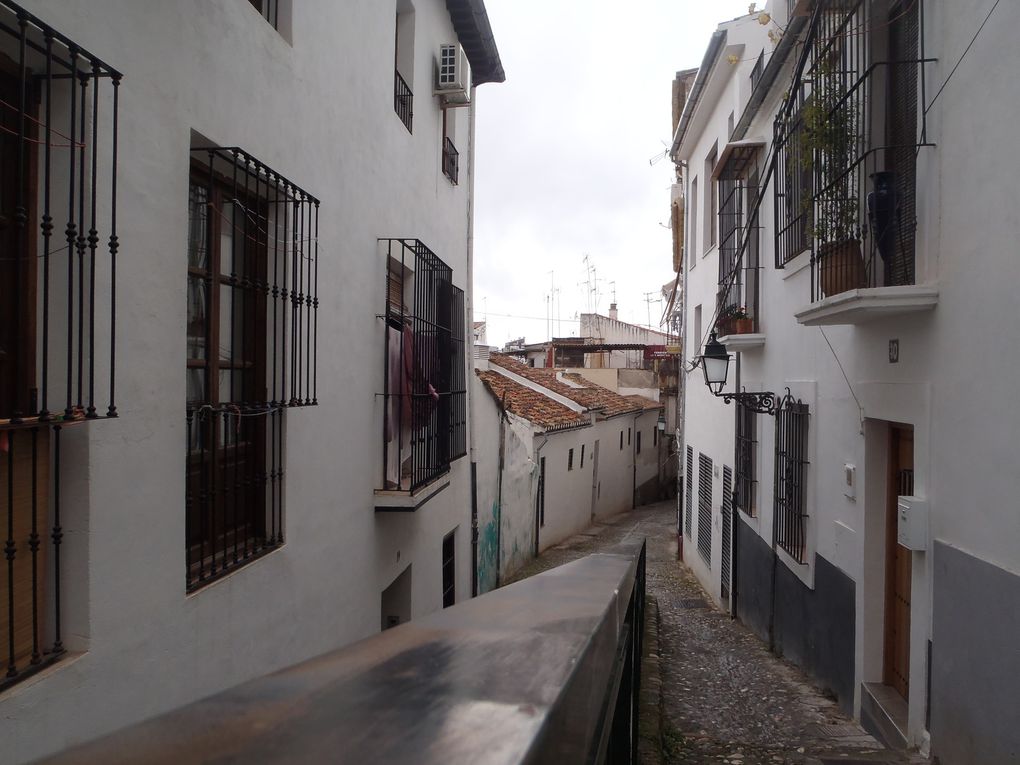 à Grenade, ça y est j'y suis! finalement arrivé en bus depuis Aguilas, je me retrouve dans un petit hotel assez cheap, mis en plein coeur du centre et super mignon. Laville est magnifique, avec son quartier arabe: Albaycín, où l'on sert des vrais thés à la menthe dand un genre de souk, ses gitans qui chantent tout leur répertoire en faisant chauffer la guitare,et ses hauts points de vues. L'alhambra, ancien palais royal du visir, est toute ausdi remarquable, j'y ferai un tour  avec Yurah, une américaine rencontrée à l'auberge qui vit à Seville(le hasard fait bien les choses). Le soir nous sortons en ville, tapas+bière=1,20€ si vous savez où aller, autant vous dire qu'avec 10€ en poche , vous sortez repus, et bourré! Bref une ville assez extraordinaire, par sa vie actuelle comme pour ses vestiges anciens, je vous la conseille chaudement!