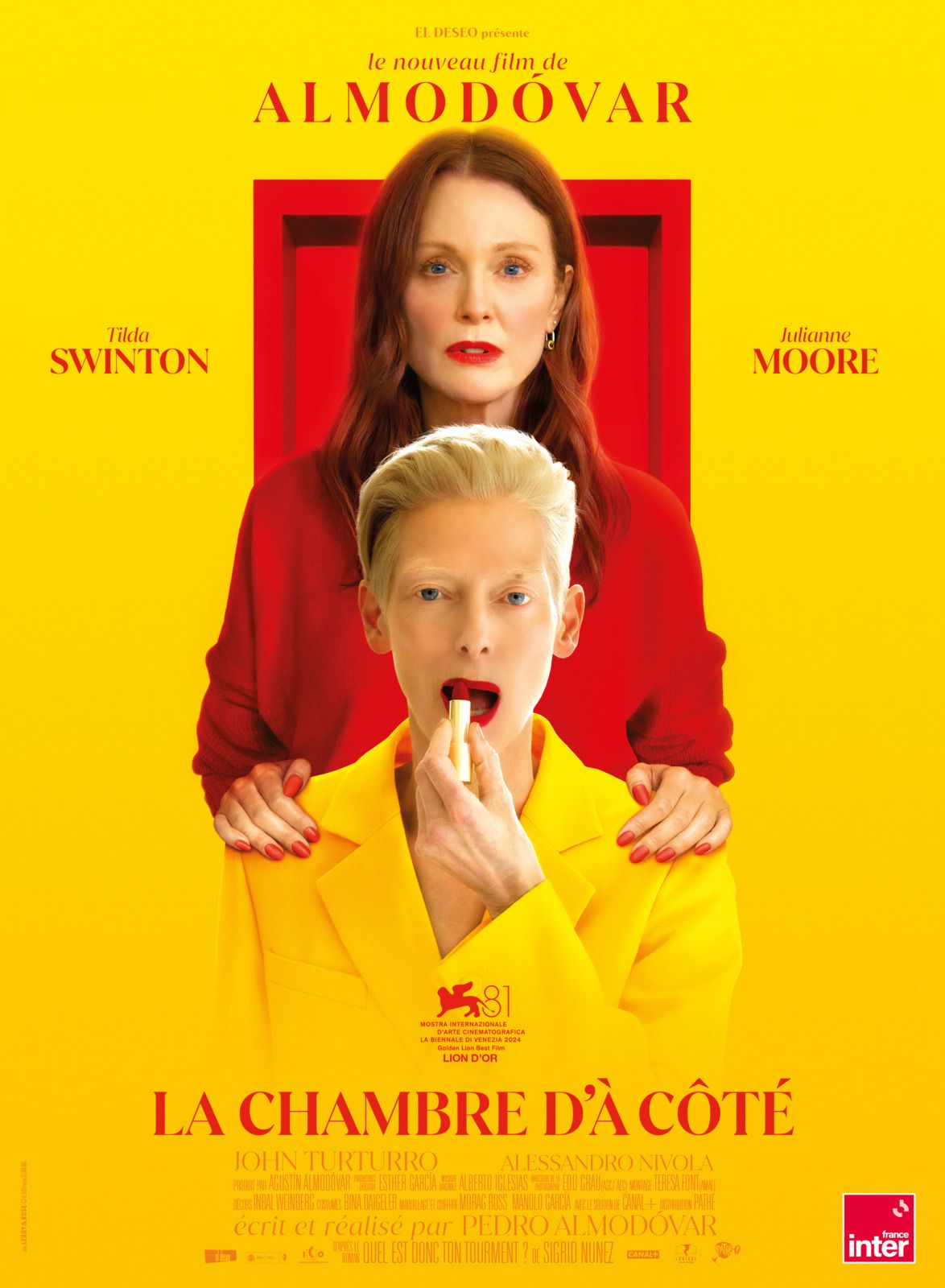 LA CHAMBRE D’A COTE de Pedro Almodóvar avec Tilda Swinton, Julianne Moore, John Turturro Cinéma le 8 janvier 2024
