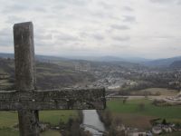 de la croix du pendu, nous découvrons le chantier du contournement d'espalion : impressionnant !