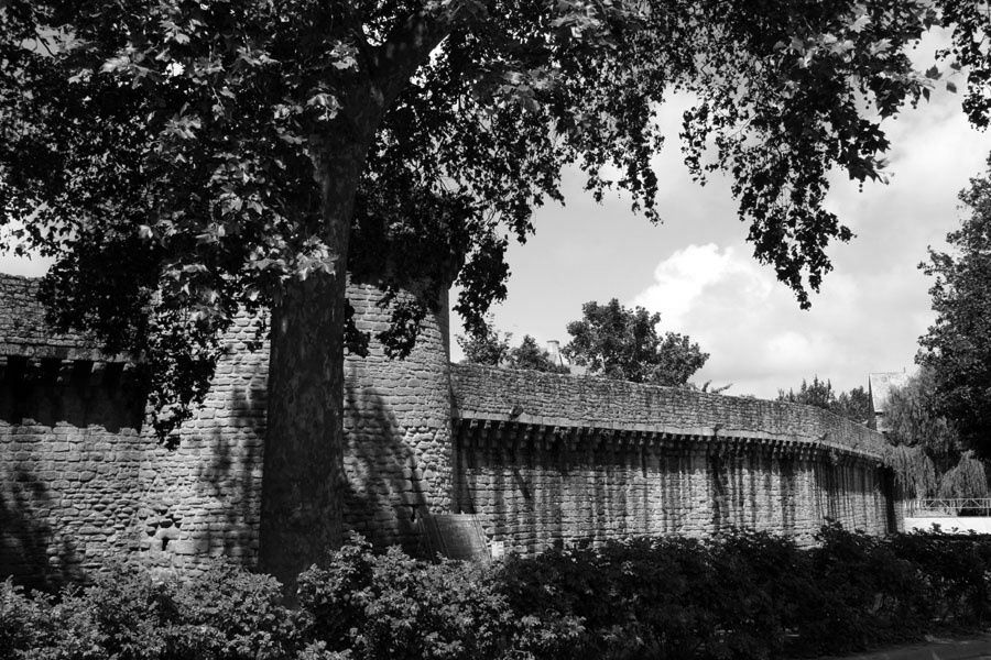 Photos de la ville de Guérande en noir et blanc