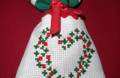 Petit sachet senteur "Coeur de noël"