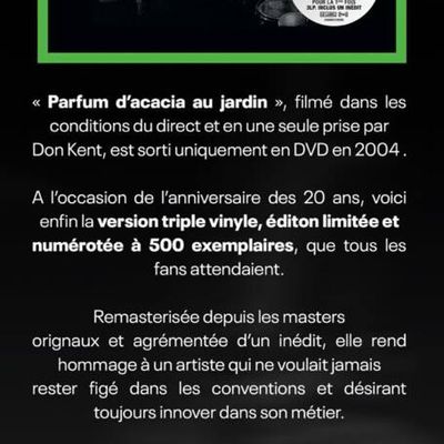 réédition PARFUM D'ACACIA AU JARDIN  vinyle