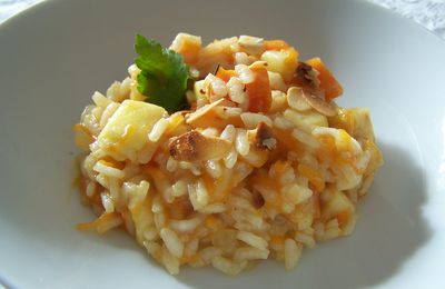 Risotto à la courge Butternut et aux pommes