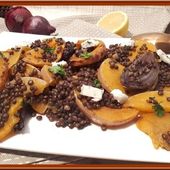 Butternut rôtie aux lentilles et gorgonzola