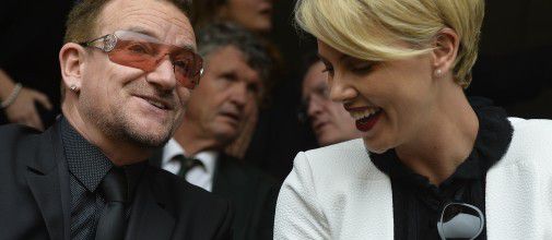 Bono et Charlize Theron -Johannesbourg -10/12/2013