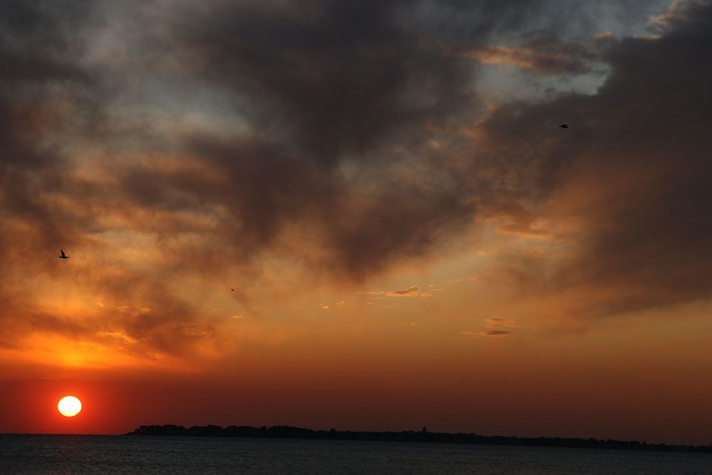 Couché de soleil baie de La Baule - Photos Thierry Weber Photographe de Mer Guérande La Baule