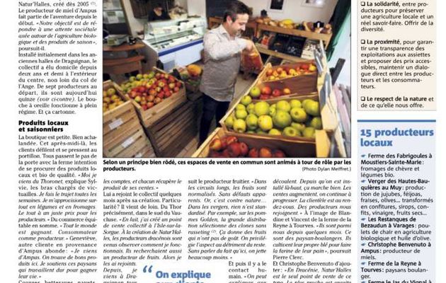 Un local à l'extérieur de Draguignan, 15 producteurs locaux, des produits de saison, la solidarité, la proximité et le respect de la nature.